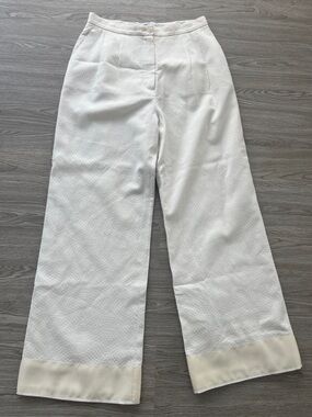 CHANEL Textured Wide Leg Pants